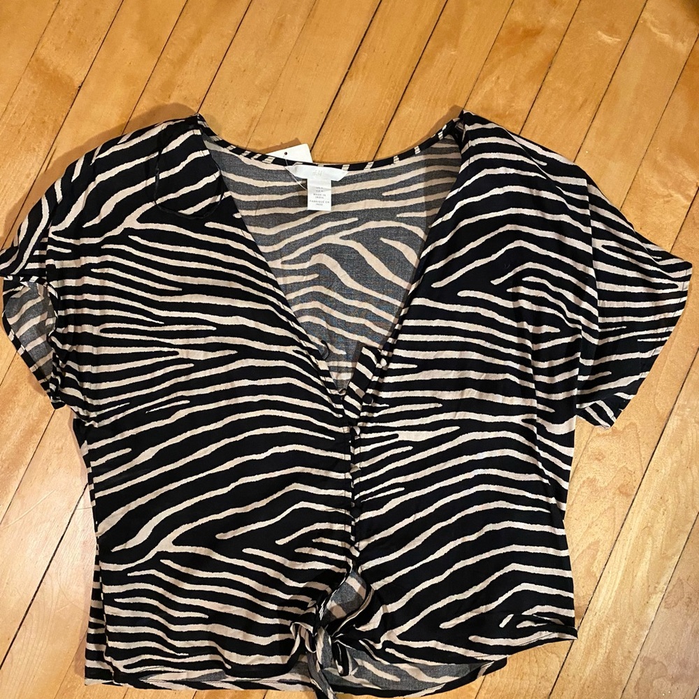 Zebra crop top